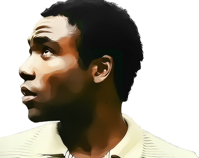 Donald Glover Art Donald Glover Face Man Nose Head - Donald Glover Profile Shot (680x539), Png Download