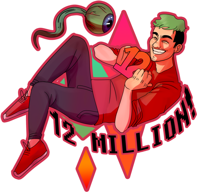 12 Mil Celebration Jacksepticeye By Boaintindahouse - Jacksepticeye (752x1063), Png Download