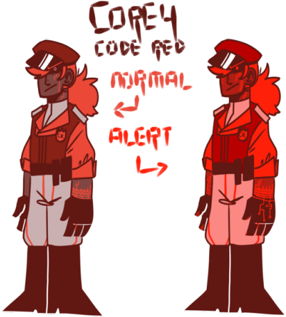 Redesigned Corey Code Red Squipppp - More Chill Squip Oc (500x500), Png Download