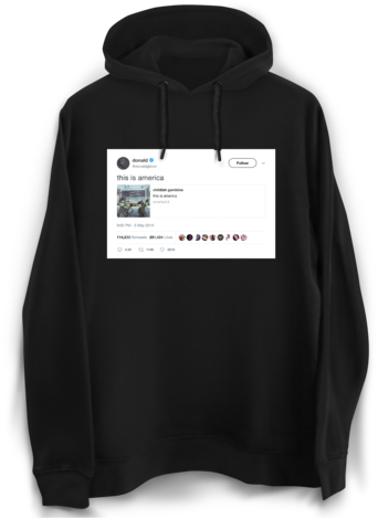 Childish Gambino This Is America Tweet Hoodie Black - Drake Tweets Hoodie (480x480), Png Download