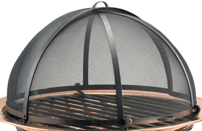 37" Black Handcrafted Extra Large Steel Mesh Spark - 30.5" Handcrafted Steel Mesh Spark Screen For Fire (675x437), Png Download