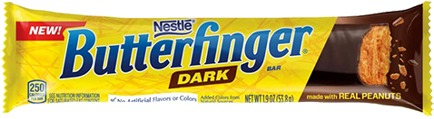 Butterfinger Dark Candy Bar - Butterfinger Candy Bar (500x500), Png Download