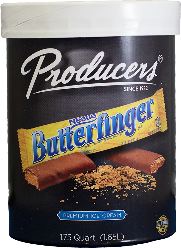 Butterfinger Ice Cream - Producers Ice Cream (800x907), Png Download