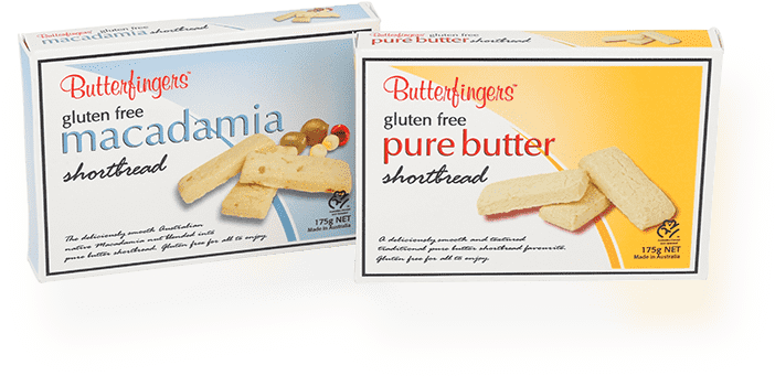 Gluten - Butterfingers Gluten Free Shortbread Macadamia 175g (736x449), Png Download