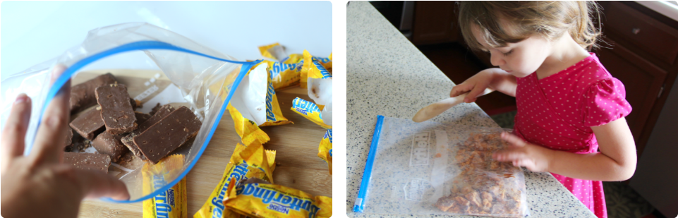 Butterfinger Muddy Buddies Recipe - Recipe (1000x348), Png Download