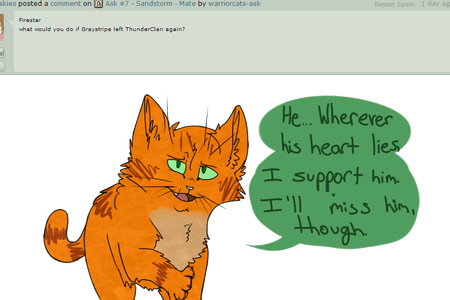 Cat Drawings K Pictures Full Hq Deviantart - Sandstorm Ask Warrior Cats (450x300), Png Download