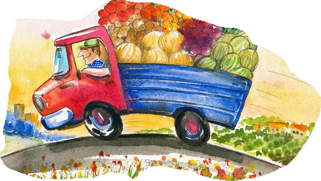 Schedule A Gift Delivery - Truck Vegetables (1045x591), Png Download