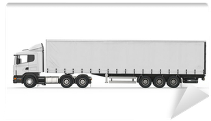 Cargo Delivery Truck Isolated On White Background Wall - Freight Car (400x400), Png Download