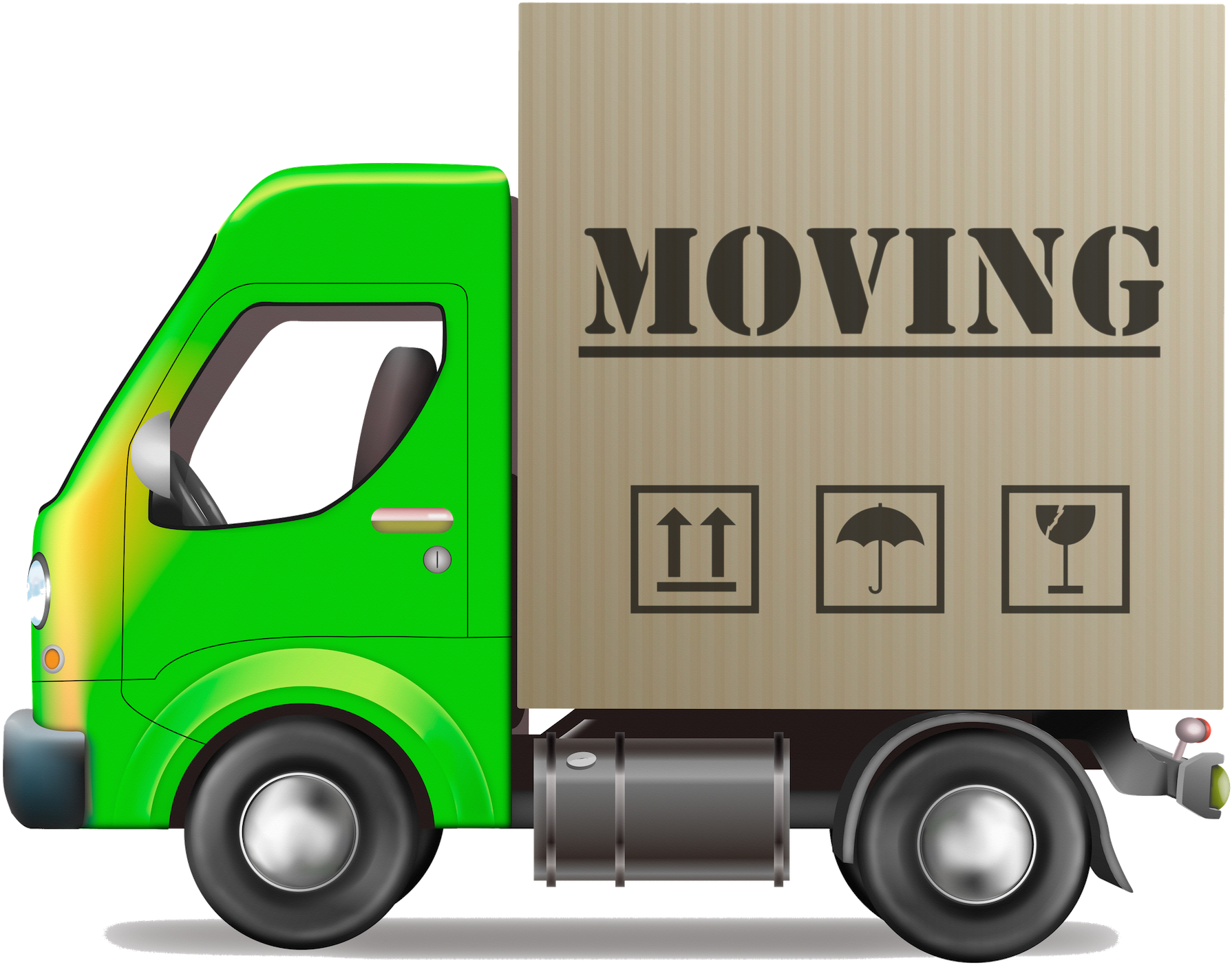 Moving Truck Background Save Our Oceans Rules - We Are Moving Png (1870x1500), Png Download