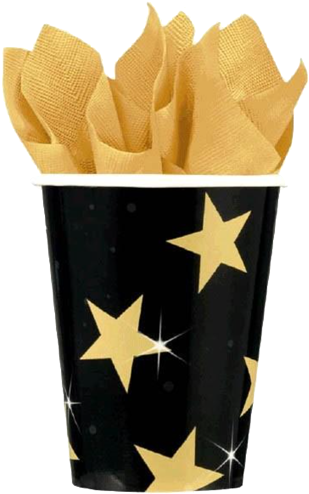 Star Attraction Party Cups - Pack Of 8 Star Paper Cups (372x500), Png Download