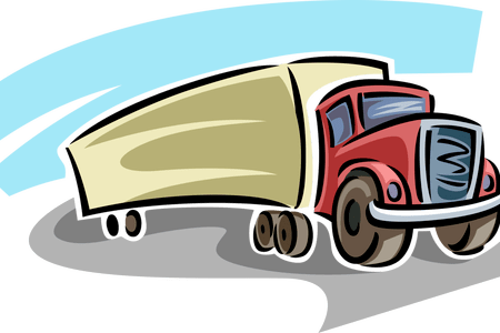 Delivery Truck Vector Png - Vector Graphics (450x300), Png Download