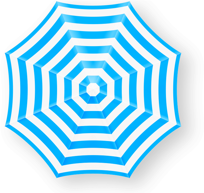 Patio Page 2017 - Beach Umbrella Top View (715x656), Png Download