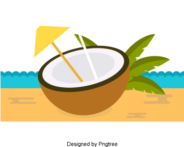 Delicious Coconut Creative Material Design, Coconut, - Graphic Design (360x360), Png Download