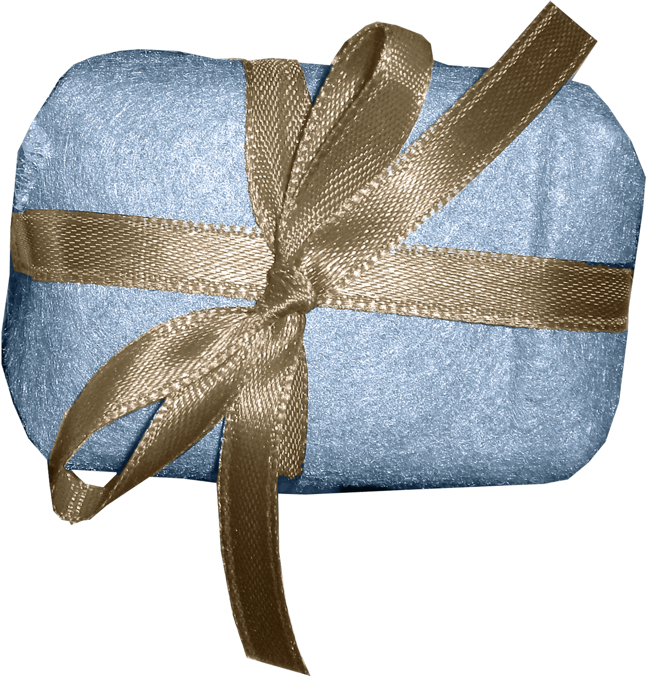 Blue Gift With Bow - Gift (1500x1411), Png Download