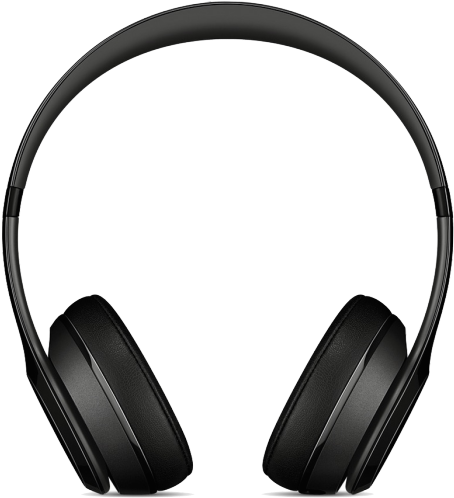 Beats-headphones - Solo 2 Headphones Black (610x562), Png Download