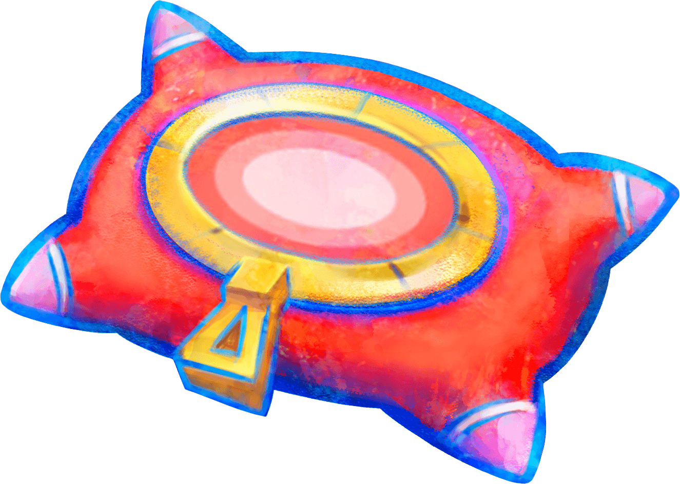 A Red Pillow From Mario & Luigi - Mario & Luigi: Dream Team (1325x943), Png Download