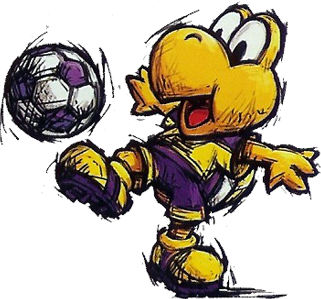 Drawn Mario Koopa Troopa - Koopa Troopa Mario Strikers (1118x1039), Png Download