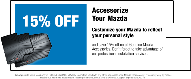 Mazda Car Care Coupons - Tyrone Square Mazda (960x297), Png Download
