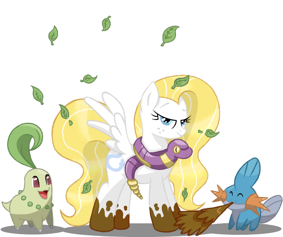 Autumn-dreamscape, Chikorita, Crossover, Ekans, Mudkip, - Mlp Pokemon Ocs (973x800), Png Download