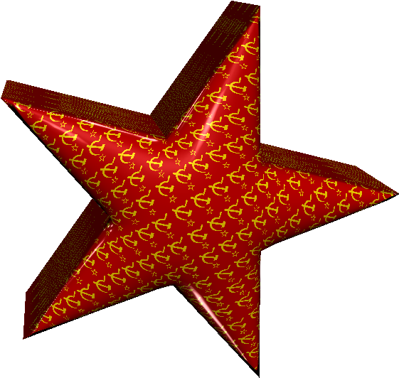 3d Plastic Soviet Star - Thumbnail (608x579), Png Download