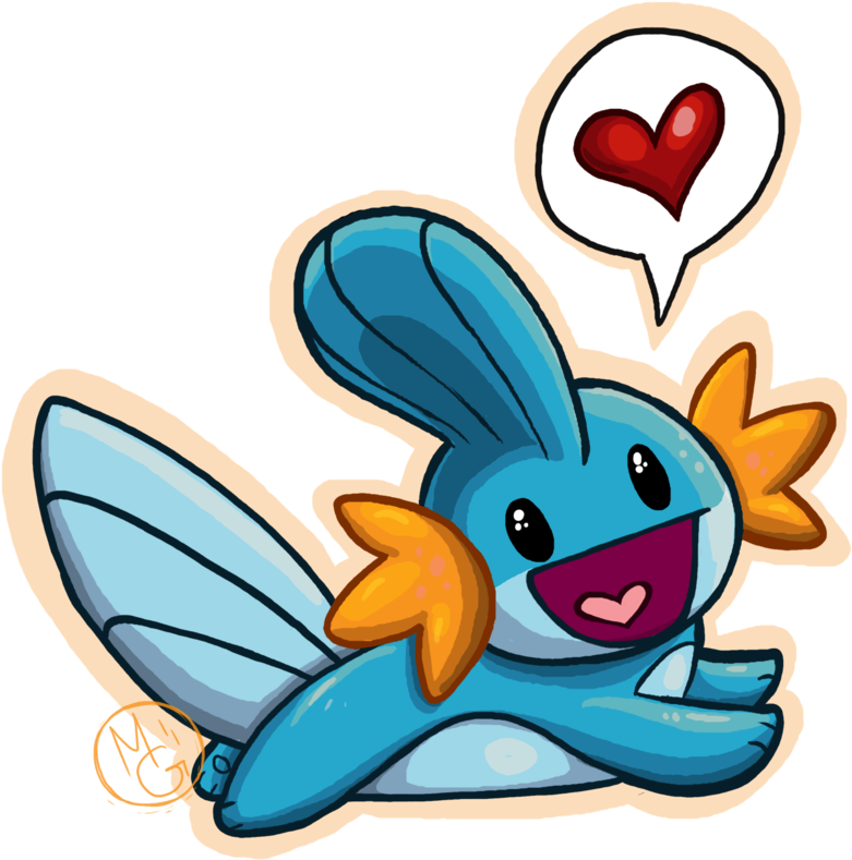 My Mudkip Suit Is Based On This Guy Right Here Though - Mudkip Heart (900x884), Png Download