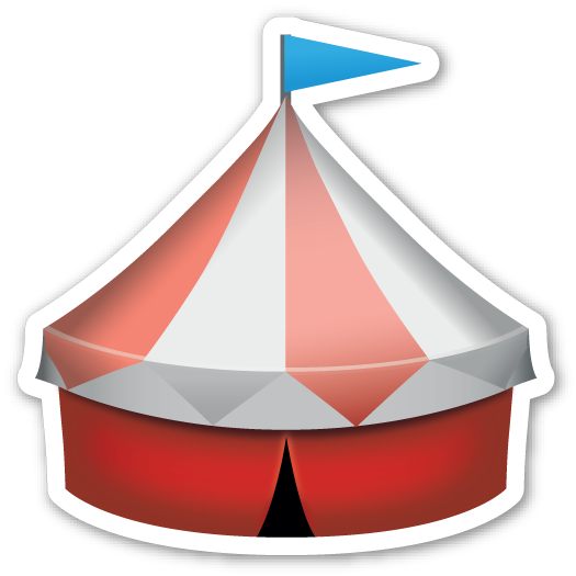 Circus Tent - Emoji Quiz Top Hat And Circus (525x525), Png Download