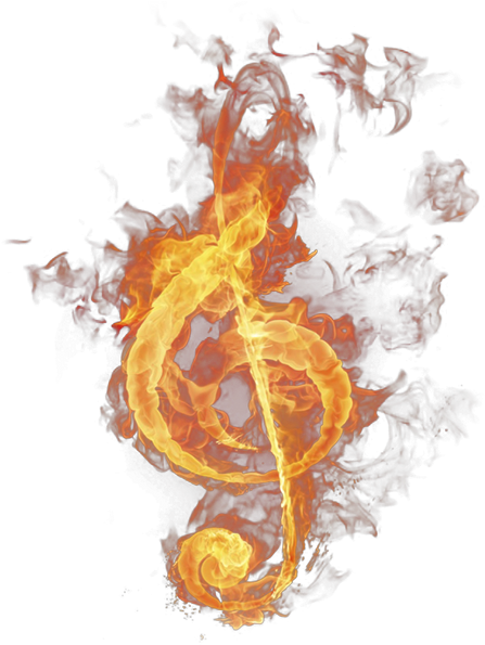 Огонь Png, Пламя, Скрипичный Ключ, Музыка, Ноты, Png - Music Note Fire Png (488x600), Png Download