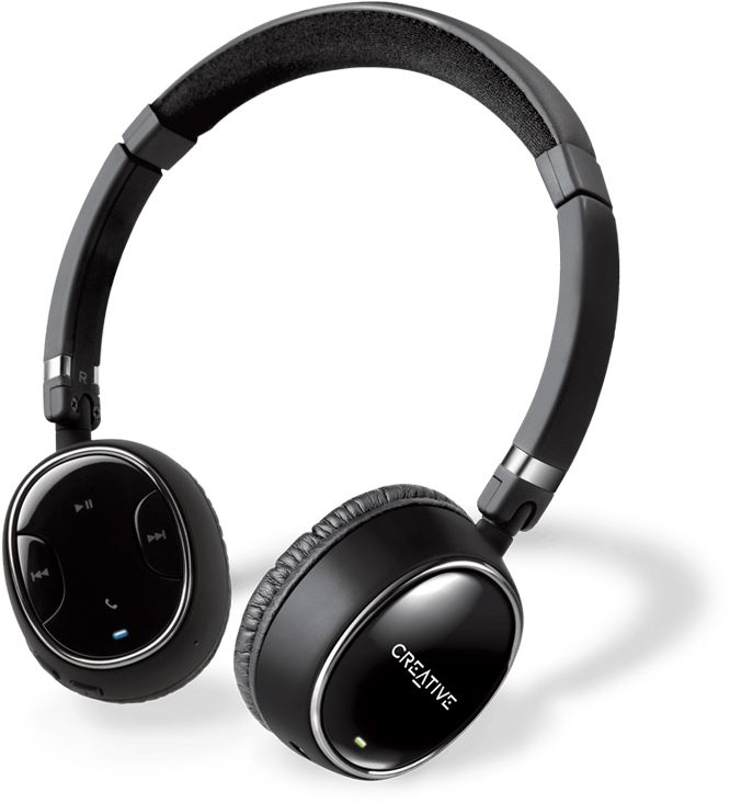 Wireless Bluetooth® Headphones With Mic - Creative Wp 350 (800x800), Png Download