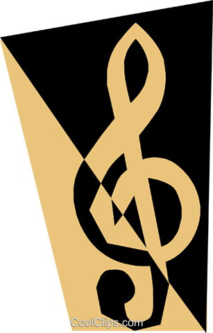 Clave De Sol Livre De Direitos Vetores Clip Art Ilustração (307x480), Png Download