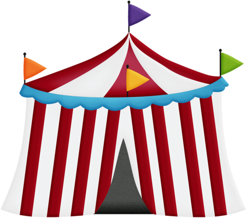 Aw Circus Tent - Circus Fill In Birthday Party Invitations (500x443), Png Download