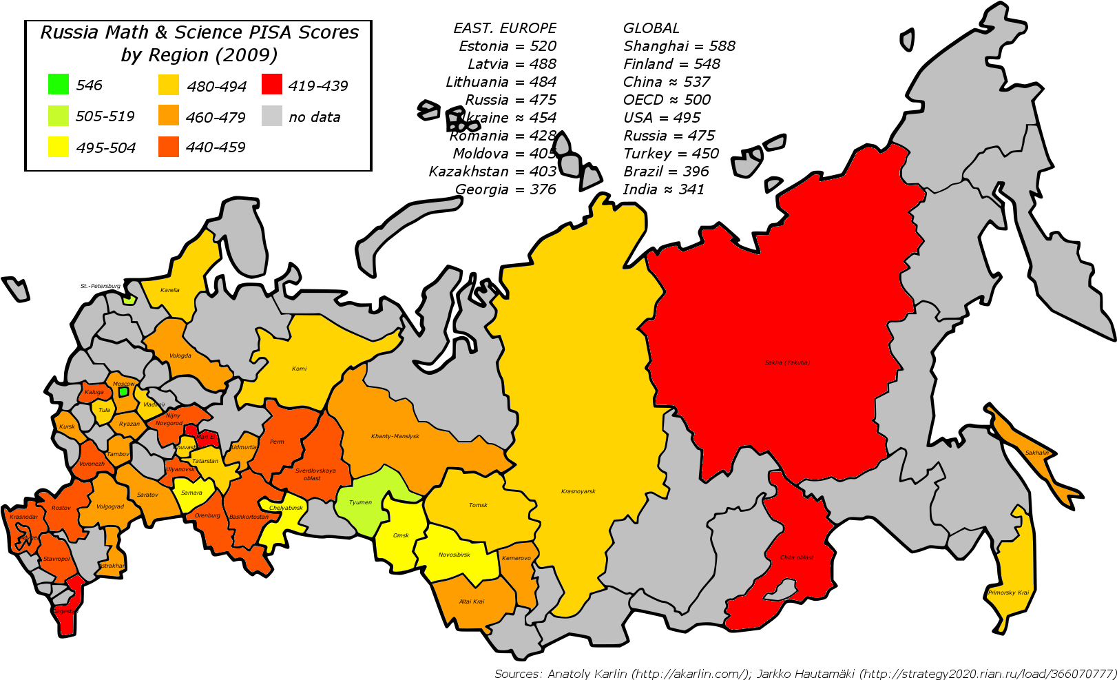 Russia Map Pisa Results - Jewish Autonomous Region Russia Map (1650x1000), Png Download