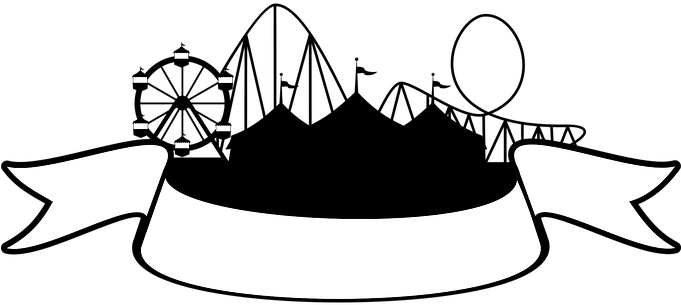 Amusement Banner Carnival Circus Fair Ribb - Fair Silhouette (680x340), Png Download