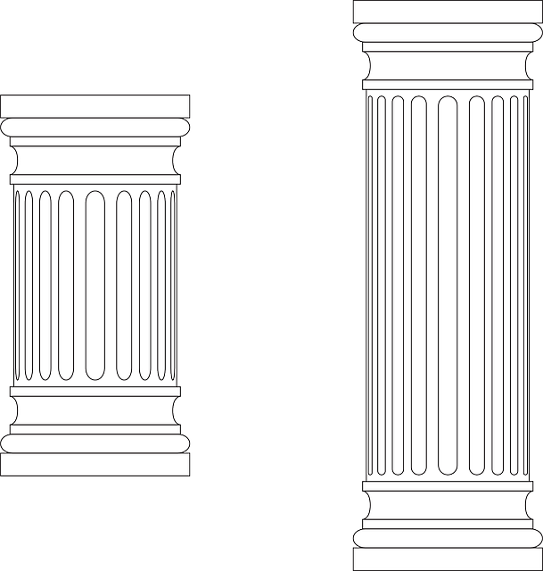 Columns, Greek, Marble, Roman - Marble Designs On Pillars (609x640), Png Download