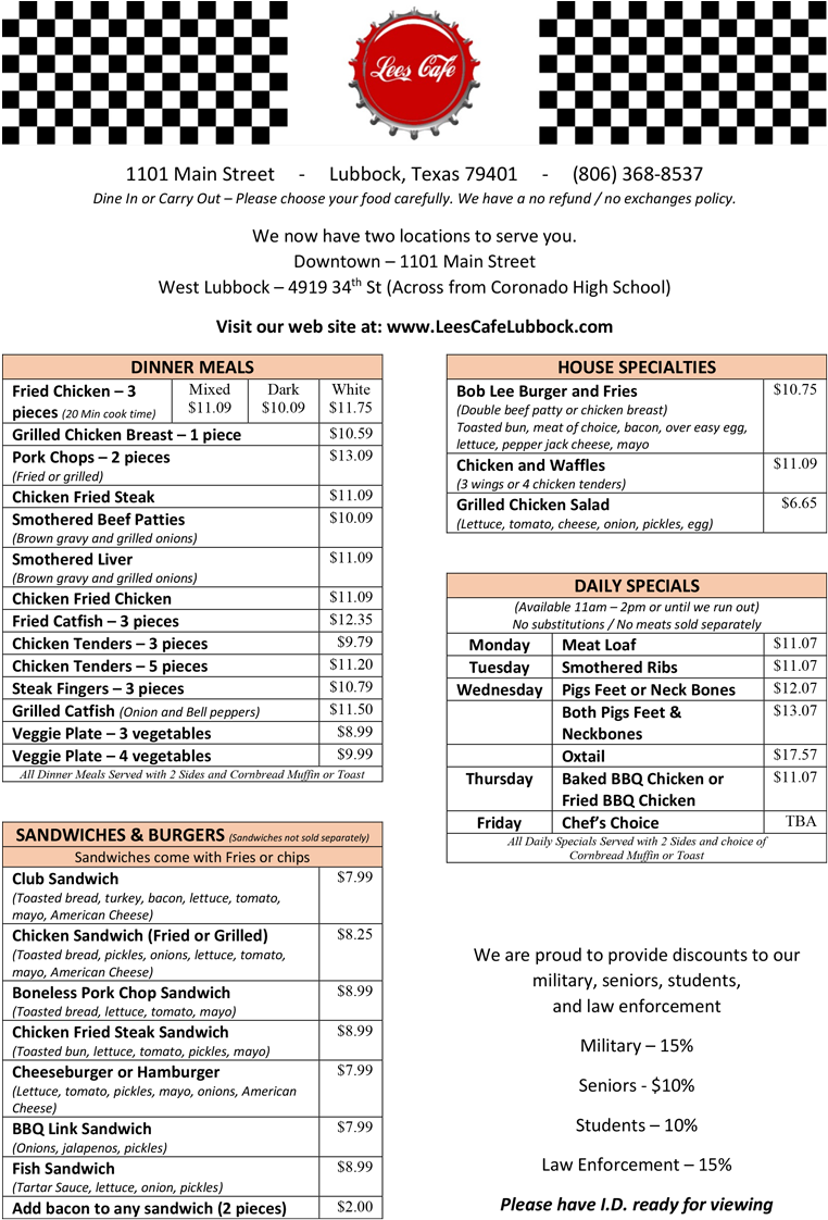 Senior Citizens Discount - Menu (800x1121), Png Download