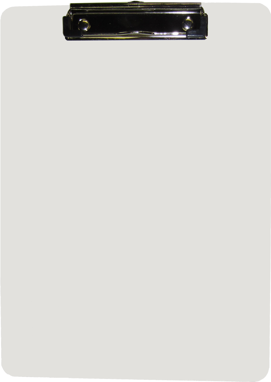 Personalized Clipboard With Flat Clip - Nickel (978x1376), Png Download