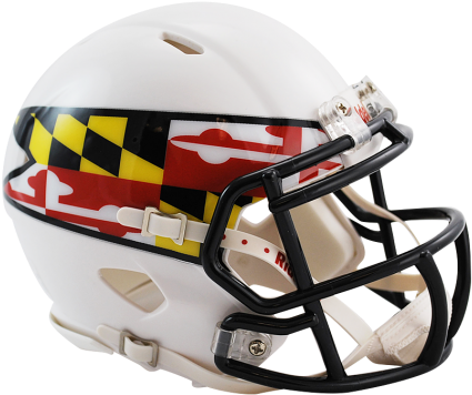 Maryland Terrapins Ncaa Speed Mini Helmet - Philadelphia Eagles Chrome Helmet (475x429), Png Download