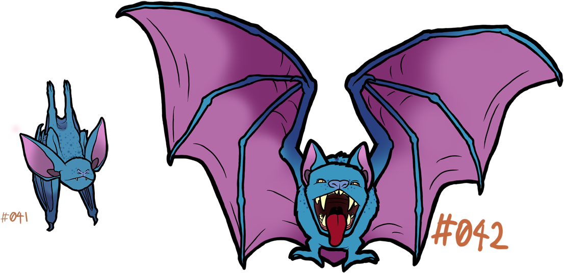 Chirp The Zubat - Cartoon (1280x584), Png Download