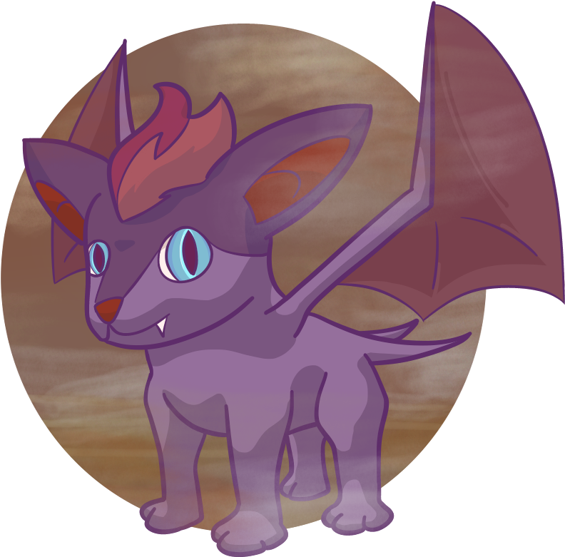 A Litleo And Zubat Fusion~ - Cartoon (862x808), Png Download