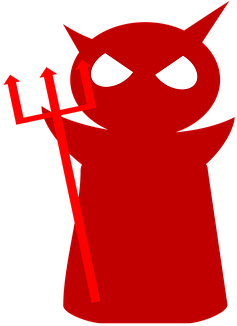 Devil Red Pitch Fork Icon Avatar Devil Dev - 魔鬼 藏 在 細節 裡 (517x340), Png Download