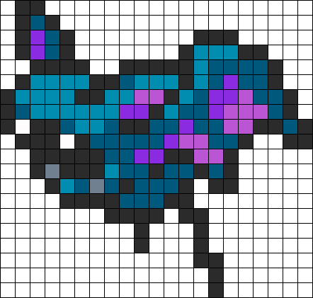 Zubat Perler Bead Pattern / Bead Sprite - Zubat Perler (442x421), Png Download