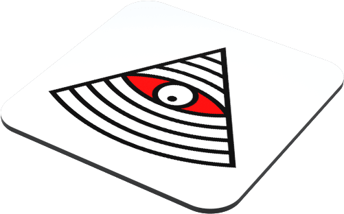 Illuminati Eye Coaster - Emblem (500x500), Png Download