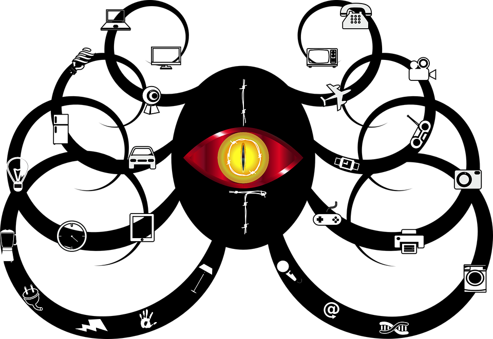 The All-seeing Eye - Internet Of Things Ddos (960x662), Png Download
