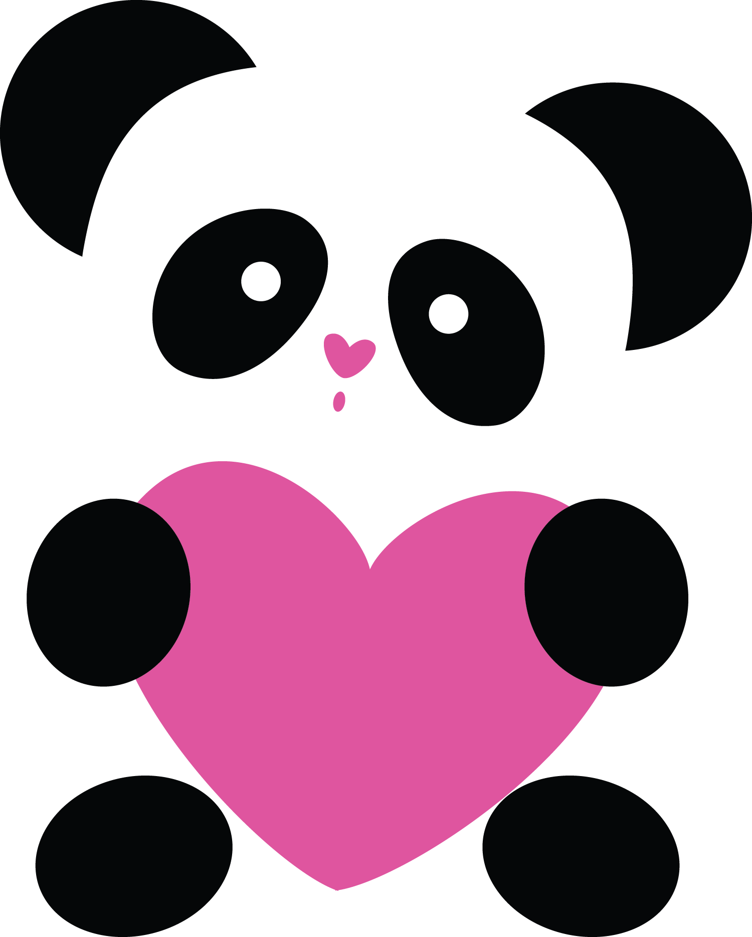 El Amor Lo Vale Todo ❤ - Panda Cute Wallpaper Pink (1500x1869), Png Download