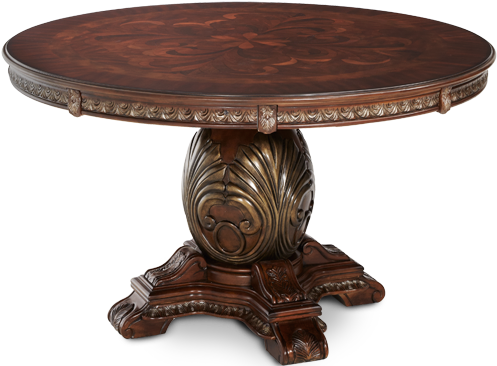 Single Leg Dining Table (600x510), Png Download