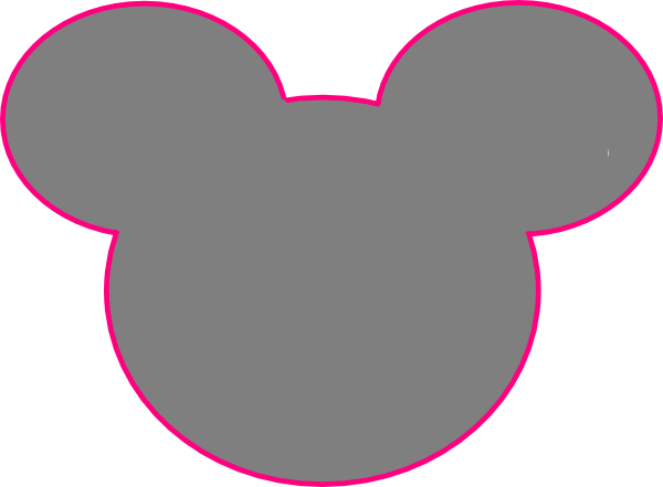Mickey Mouse Outline Png - Clip Art (600x441), Png Download