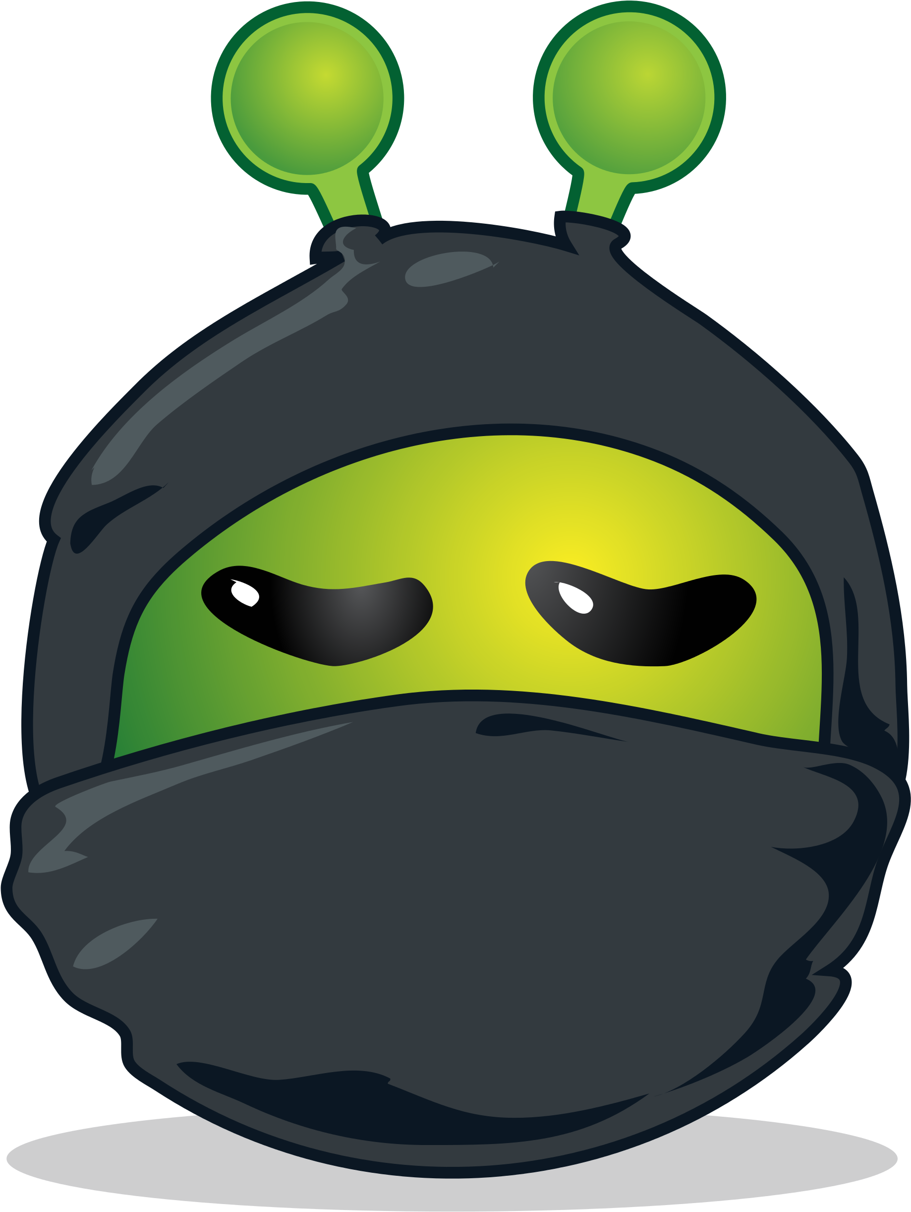 Alien Svg Face (2000x2537), Png Download