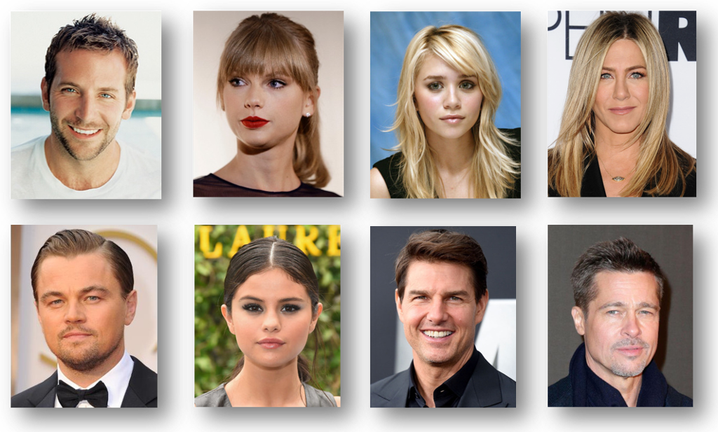 The Complete Guide To Finding The Right Pair Of Sunglasses - Collage Of Celebrities 2018 (1024x617), Png Download