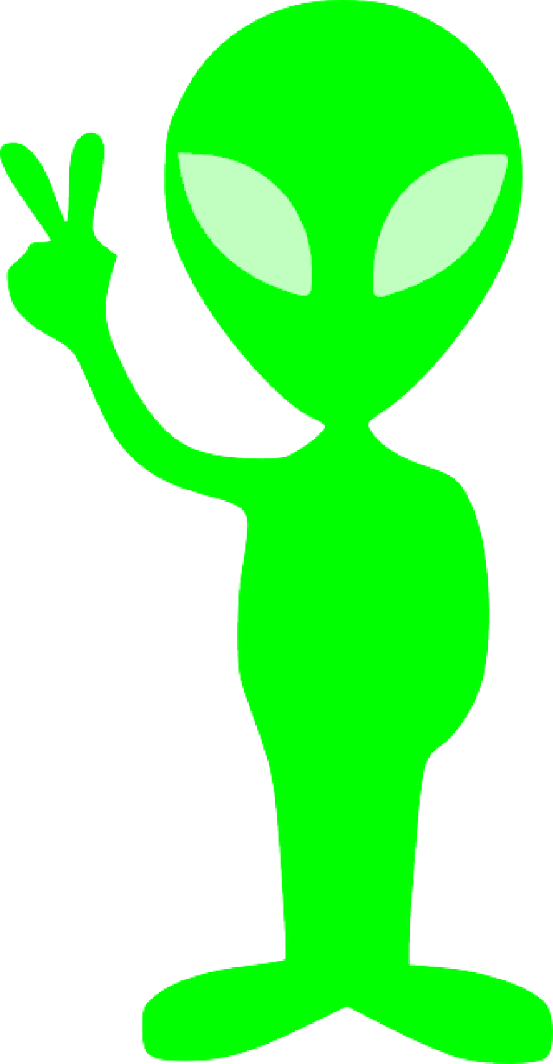 Mb Image/png - Alien Peace Sign (800x1537), Png Download