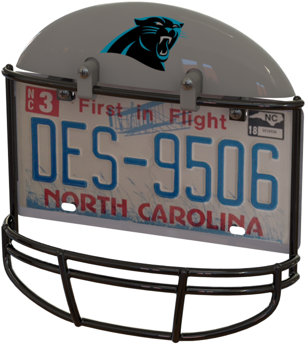 Carolina Panthers Helmet Frame - Nfl Helmet License Plate Frame Atlanta Falcons (637x709), Png Download