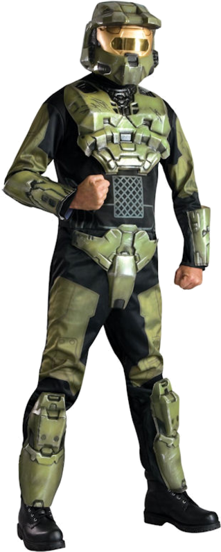 Deluxe Master Chief Halo Costume - Halo 3 Costume (500x793), Png Download